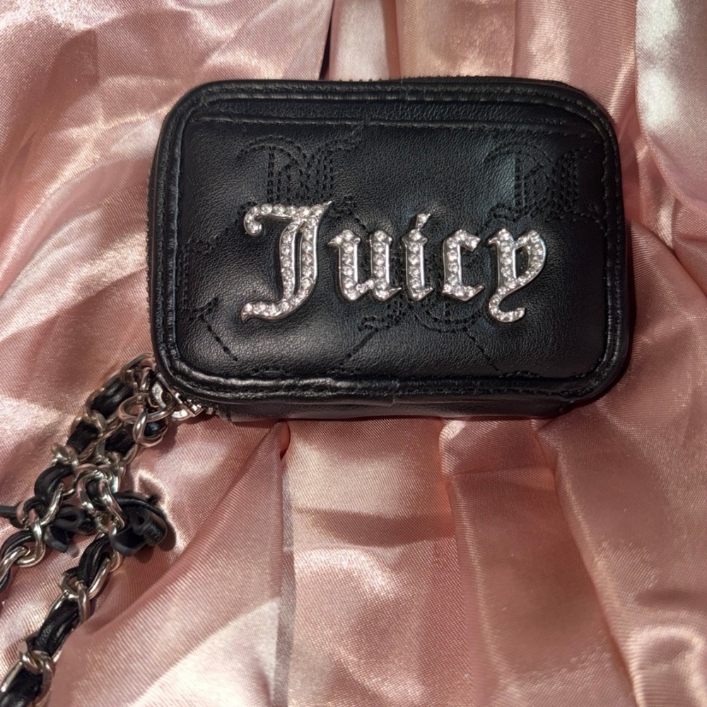 Juicy Couture Black Mini Bag with Silver Accents